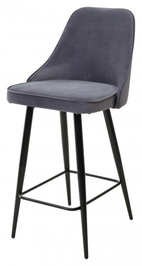 Полубарный стул NEPAL-PB СЕРЫЙ #27, велюр/ черный каркас (H=68cm) М-City в Нижнем Тагиле - nizhniy-tagil.mebel-74.com | фото