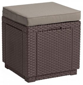 Пуфик Куб с подушкой (Cube with cushion) графит - прохладный серый в Нижнем Тагиле - nizhniy-tagil.mebel-74.com | фото
