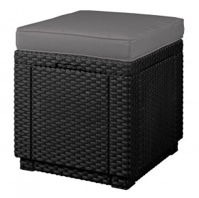 Пуфик Куб с подушкой (Cube with cushion) графит - прохладный серый в Нижнем Тагиле - nizhniy-tagil.mebel-74.com | фото