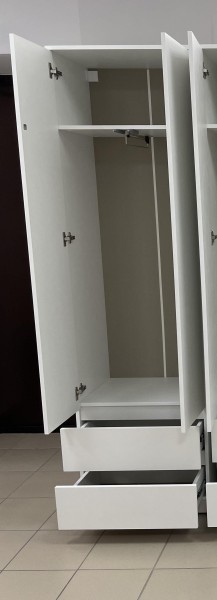 Шкаф 2-ств. с 2 ящиками и вешалкой "Бьянко" в Нижнем Тагиле - nizhniy-tagil.mebel-74.com | фото
