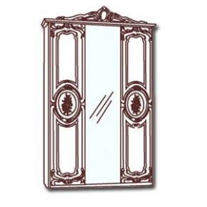 Шкаф 3-х дверный с зеркалами (01.143) Роза (могано) в Нижнем Тагиле - nizhniy-tagil.mebel-74.com | фото