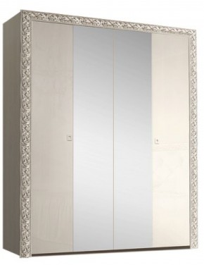 Шкаф 4-х дв. (с зеркалами) Premium слоновая кость/серебро (ТФШ1/4(П) в Нижнем Тагиле - nizhniy-tagil.mebel-74.com | фото