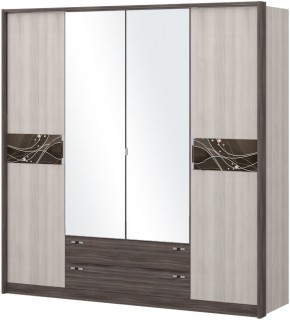 Шкаф 4-х дверный с зеркалом Шк69.2 МС Николь в Нижнем Тагиле - nizhniy-tagil.mebel-74.com | фото