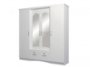 Шкаф 4-х дверный для одежды и белья Ольга-10 МДФ в Нижнем Тагиле - nizhniy-tagil.mebel-74.com | фото