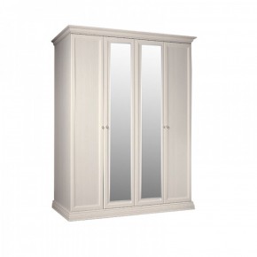 Шкаф 4-х дверный для платья и белья (2 зеркала) Амели штрих-лак (АМШ1/4) в Нижнем Тагиле - nizhniy-tagil.mebel-74.com | фото