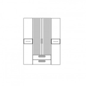 Шкаф 4-х дверный с ящиками М-1 Серия Вега (с зеркалом) в Нижнем Тагиле - nizhniy-tagil.mebel-74.com | фото