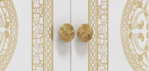Шкаф 4-х дверный с зеркалами (12.244) Грация (белый/золото) в Нижнем Тагиле - nizhniy-tagil.mebel-74.com | фото