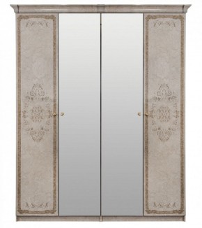 Шкаф 4-х створчатый (1+2+1) с Зеркалом "Патрисия" (крем) в Нижнем Тагиле - nizhniy-tagil.mebel-74.com | фото