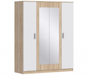Шкаф 4х дверный с зеркалами Уют СБ-2750/1 (Дуб Сонома/Белый) в Нижнем Тагиле - nizhniy-tagil.mebel-74.com | фото