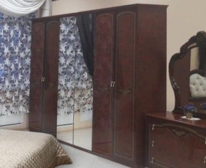 Шкаф 6-ти дверный с зеркалами (08.246) Ирина (орех) в Нижнем Тагиле - nizhniy-tagil.mebel-74.com | фото