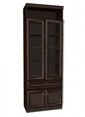 Шкаф для книг №611 Инна Денвер темный в Нижнем Тагиле - nizhniy-tagil.mebel-74.com | фото