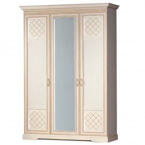 Шкаф для одежды 3-дверный №800 Парма кремовый белый в Нижнем Тагиле - nizhniy-tagil.mebel-74.com | фото
