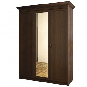 Шкаф для одежды 3-дверный с зеркалом №671 Флоренция Дуб оксфорд в Нижнем Тагиле - nizhniy-tagil.mebel-74.com | фото