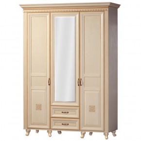 Шкаф для одежды 3-х дверный №470 Марлен Кремовый белый в Нижнем Тагиле - nizhniy-tagil.mebel-74.com | фото