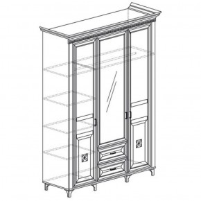 Шкаф для одежды 3-х дверный №470 Марлен Кремовый белый в Нижнем Тагиле - nizhniy-tagil.mebel-74.com | фото