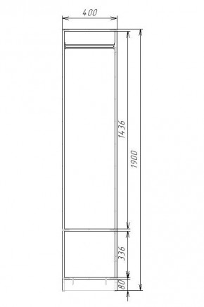 Шкаф для Одежды ЭШ1-РП-19-4 (ручка профильная) серия "Экон" в Нижнем Тагиле - nizhniy-tagil.mebel-74.com | фото