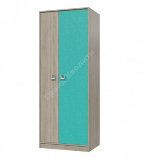 Шкаф для одежды Сити (Арт. 6-9411) Дуб Сонома/Аква в Нижнем Тагиле - nizhniy-tagil.mebel-74.com | фото