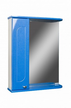 Шкаф-зеркало Радуга Синий металлик 55 левый АЙСБЕРГ (DA1129HZR) в Нижнем Тагиле - nizhniy-tagil.mebel-74.com | фото