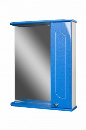 Шкаф-зеркало Радуга Синий металлик 55 правый АЙСБЕРГ (DA1129HZR) в Нижнем Тагиле - nizhniy-tagil.mebel-74.com | фото