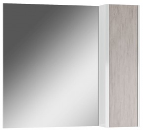 Шкаф-зеркало Uno 80 Дуб серый левый/правый Домино (DU1504HZ) в Нижнем Тагиле - nizhniy-tagil.mebel-74.com | фото