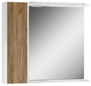 Шкаф-зеркало Uno 80 Дуб ВОТАН Эл. левый Домино (DU1509HZ) в Нижнем Тагиле - nizhniy-tagil.mebel-74.com | фото