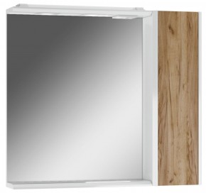 Шкаф-зеркало Uno 80 Дуб ВОТАН Эл. правый Домино (DU1511HZ) в Нижнем Тагиле - nizhniy-tagil.mebel-74.com | фото