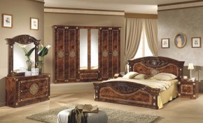 Спальня Рома (комплект 6 дв.) орех в Нижнем Тагиле - nizhniy-tagil.mebel-74.com | фото