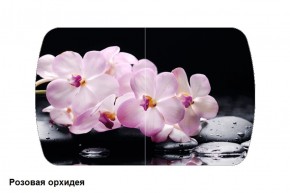 Стол Бостон 900*600 (опоры Брифинг) Стекло/фотопечать Розовая Орхидея в Нижнем Тагиле - nizhniy-tagil.mebel-74.com | фото