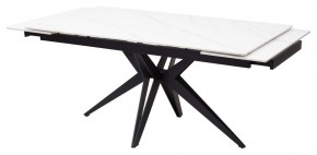 Стол FORIO 160 MATT WHITE MARBLE SOLID CERAMIC / BLACK, ®DISAUR в Нижнем Тагиле - nizhniy-tagil.mebel-74.com | фото