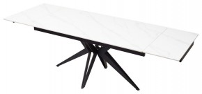 Стол FORIO 160 MATT WHITE MARBLE SOLID CERAMIC / BLACK, ®DISAUR в Нижнем Тагиле - nizhniy-tagil.mebel-74.com | фото