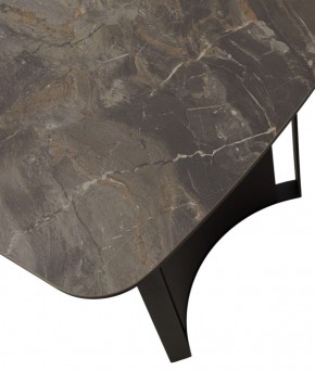 Стол RASMUS 160 KL-80 Серый мрамор, итальянская керамика / черный каркас, ®DISAUR в Нижнем Тагиле - nizhniy-tagil.mebel-74.com | фото