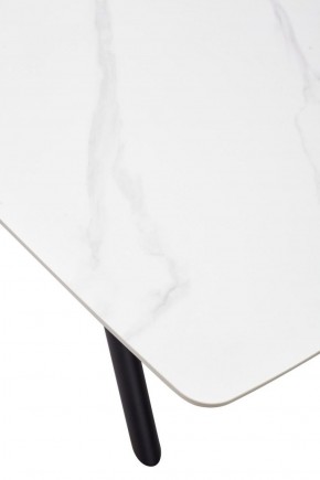 Стол RIVOLI 140 MATT WHITE MARBLE SOLID CERAMIC / BLACK, ®DISAUR в Нижнем Тагиле - nizhniy-tagil.mebel-74.com | фото