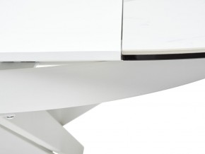 Стол TRENTO 120 HIGH GLOSS STATUARIO Белый мрамор глянцевый, керамика/ белый каркас, ®DISAUR в Нижнем Тагиле - nizhniy-tagil.mebel-74.com | фото