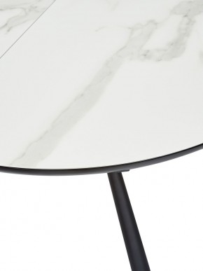 Стол VOLAND BIANCO TL-45 испанская керамика/ BLACK "белый мрамор" М-City в Нижнем Тагиле - nizhniy-tagil.mebel-74.com | фото