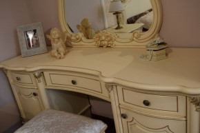Туалетный стол + Зеркало Мона Лиза (крем) в Нижнем Тагиле - nizhniy-tagil.mebel-74.com | фото