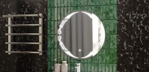 Зеркало Канберра 700х700 с подсветкой Домино (GL7032Z) в Нижнем Тагиле - nizhniy-tagil.mebel-74.com | фото